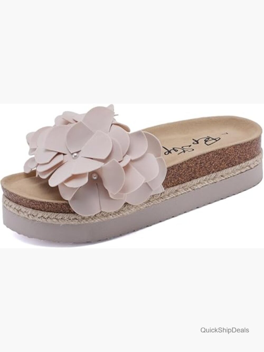 Women's Slide Sandals with Platform and Adjustable Strap